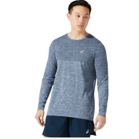 T-Shirt Running Manches Longues ASICS Homme RACE SEAMLESS LS Bleu AH 2021