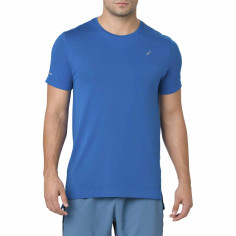 T-Shirt Running ASICS Homme SEAMLESS SS RACE Bleu