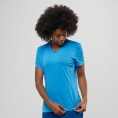 T-Shirt Running SALOMON Femme XA TEE W Bleu 2