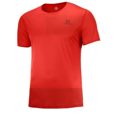 T-Shirt Running SALOMON Homme SENSE TEE Rouge