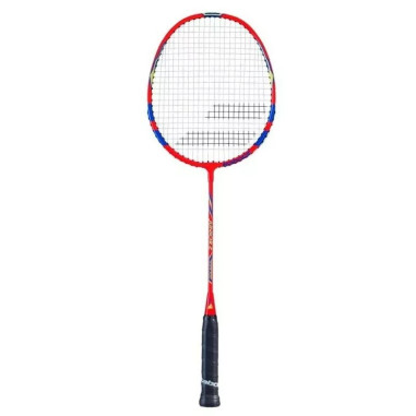 Raquette Junior Badminton BABOLAT 2 STRUNG Rouge / Bleu / Jaune 2023