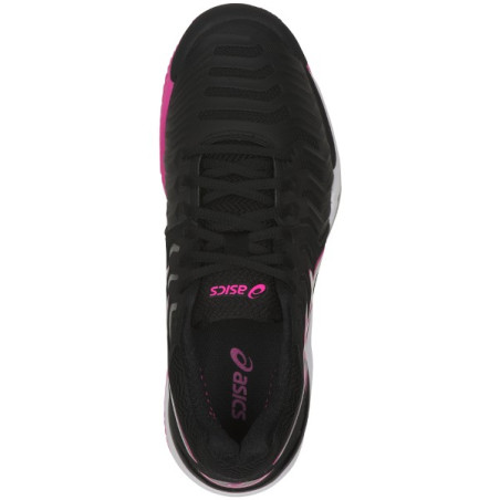 Chaussures ASICS Femme Gel-Resolution 7 Terre Battue Noire / Rose PE 2018