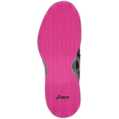 Chaussures ASICS Femme Gel-Resolution 7 Terre Battue Noire / Rose PE 2018