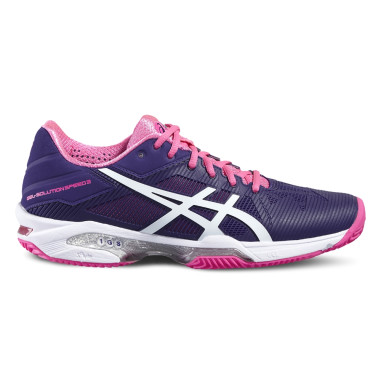 Chaussure ASICS Femme Gel Solution Speed 3 Clay Purple Rose