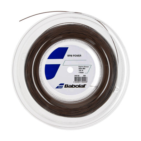Bobine BABOLAT RPM POWER 1.30mm 16 Brun Electrique (200m)