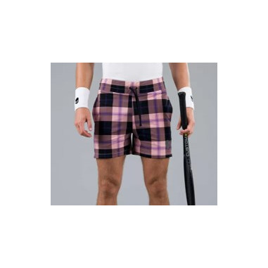 Short HYDROGEN Homme TARTAN Rose / Noir PE 2022