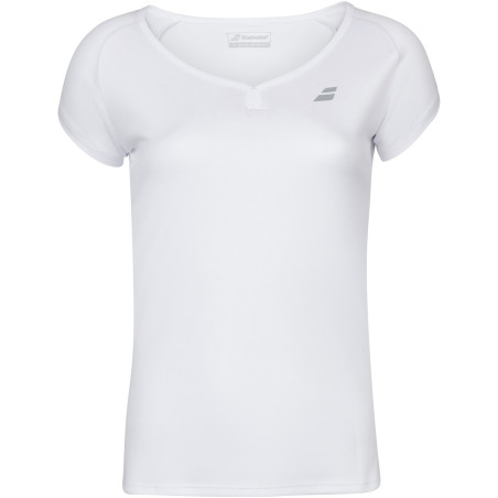 T-Shirt BABOLAT Fille PLAY Cap Sleeve Blanc 2020