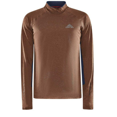 T-Shirt Manches Longues Running CRAFT Homme ADV SUBZ WOOL LS Marron AH 2022