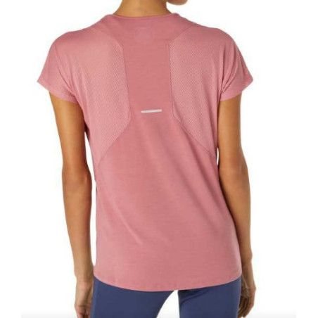 T-Shirt Running ASICS Femme V-NECK SS TOP Smokey Rose AH 2021