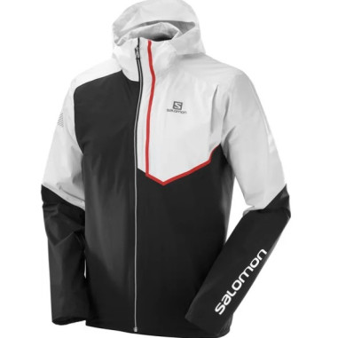 Veste Running SALOMON Homme BONATTI TRAIL WP Blanche / Noire AH 2021
