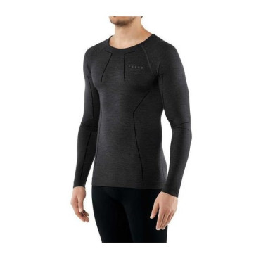 T-Shirt FALKE Homme Wool Tech Longs ML Gris AH...