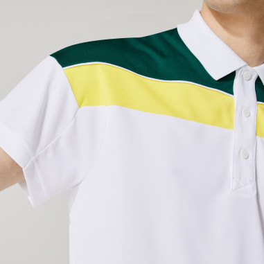Polo LACOSTE Homme SPORT Regular Blanc / Vert /...