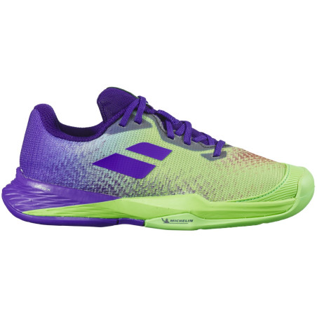 Chaussures BABOLAT Garçon JET MACH 3 All Court Junior Vert / Violet PE 2021