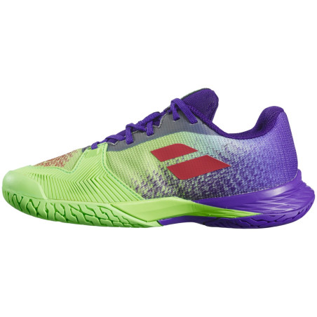 Chaussures BABOLAT Garçon JET MACH 3 All Court Junior Vert / Violet PE 2021