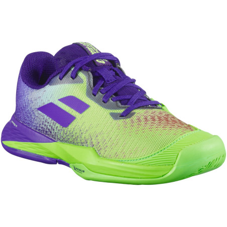 Chaussures BABOLAT Garçon JET MACH 3 Toutes Surfaces Vert / Violet