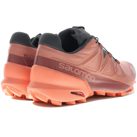 Chaussures Running SALOMON Femme SPEEDCROSS 5 Rose / Corail