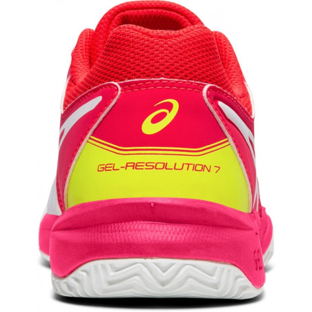 Chaussures ASICS Junior Gel-Resolution 7 Clay Terre Battue GS Blanc/Rose AH 2019