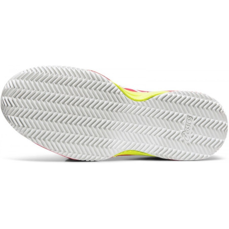 Chaussures Fille ASICS Terre Battue Gel-Resolution 7 Blanc / Rose