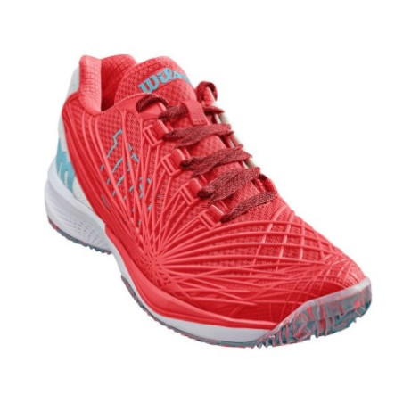 Chaussures WILSON Femme Kaos 2.0 Terre Battue Blanc / Corail PE 2018