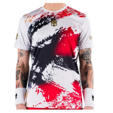 T-Shirt HYDROGEN Homme BRUSH TECH Blanc / Noir / Rouge AH 2022