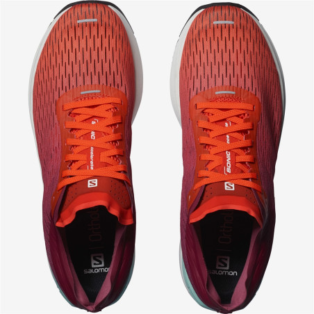 Chaussures Running SALOMON Homme SONIC 3 ACCELERATE Rouge / Blanc PE 2020