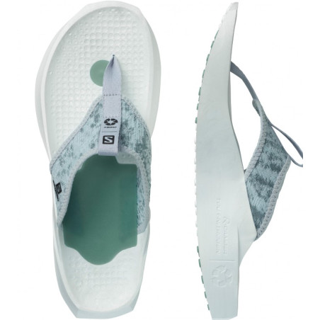 Claquettes SALOMON Mixte INDEX BREAK Blanche / Grise PE 2021