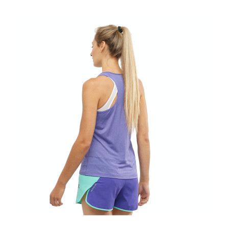 Débardeur Running SALOMON Femme CROSS RUN GRAPHIC Violet PE 202