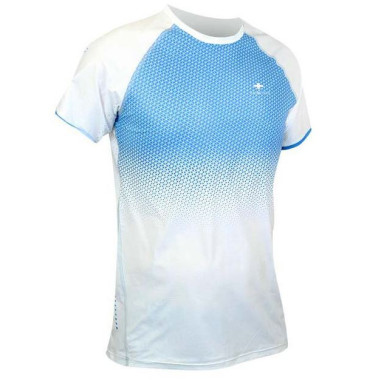 T-Shirt Running RAIDLIGHT Homme COOLMAX FRANCE Blanc / Bleu 2021