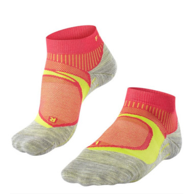 Chaussettes FALKE Femme RU4 COOL SHORT Fushia / Jaune 