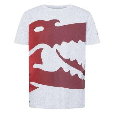 T-Shirt LACOSTE Homme NOVAK DJOKOVIC Gris / Bordeaux PE 2022