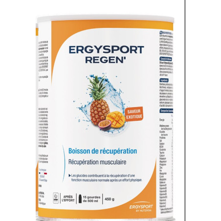 Boisson ERGYSPORT REGEN Récupération après effort - Saveur Exotique 450g