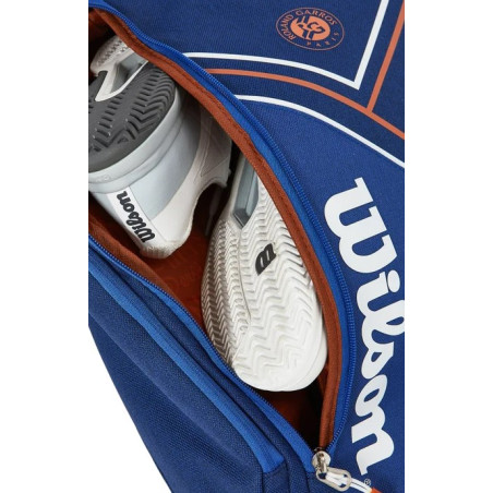 Sac à dos WILSON ROLAND GARROS SUPER TOUR Bleu / Marron 2022
