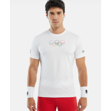 T-Shirt HYDROGEN Homme OLYMPIC SKULL TECH Blanc AH 2023
