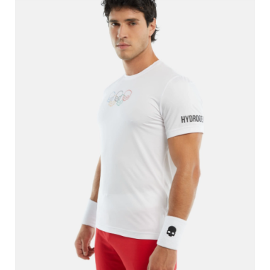 T-Shirt HYDROGEN Homme OLYMPIC SKULL TECH Blanc...