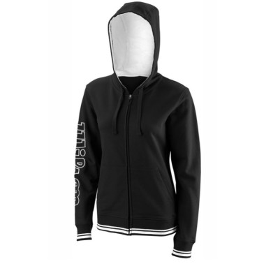 Veste à capuche WILSON Femme Zippée W TEAM II Hoody Noir 2023