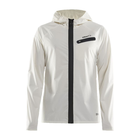 Veste à capuche Running CRAFT Homme Zippée Hydro Jacket Ecru PE 2020