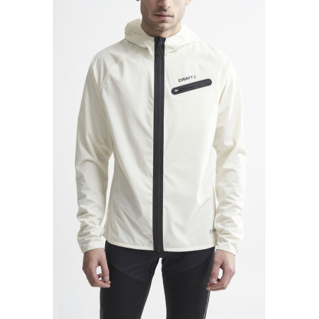 Veste à capuche Running CRAFT Homme HYDRO Ecru PE 2021