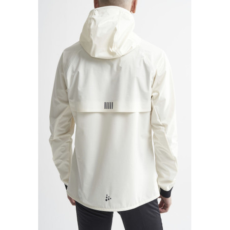 Veste à capuche Running CRAFT Homme Zippée Hydro Jacket Ecru PE 2020