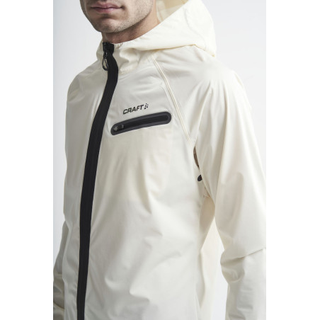 Veste à capuche Running CRAFT Homme HYDRO Ecru PE 2021