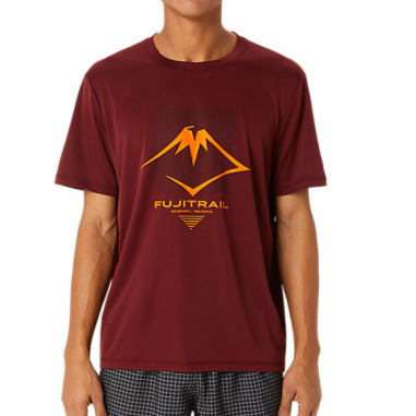 T-Shirt Running ASICS Homme FUJITRAIL LOGO Bordeaux AH 2023