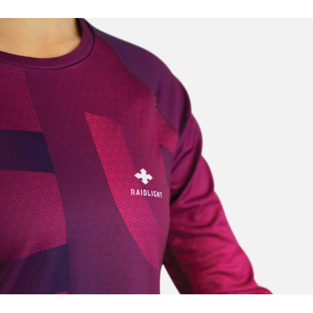 T-Shirt Running RAIDLIGHT Femme Manches Longues WARM ECO DRY Fushia AH 2023