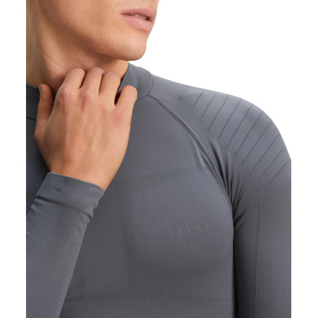 T-Shirt FALKE Homme Manches Longues WARM Gris Clair AH 2022