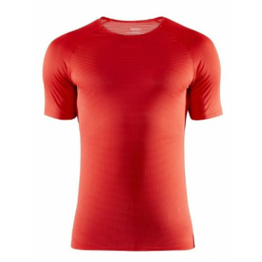 T-Shirt Running CRAFT Homme Pro Dry Nanoweight SS Tee Rouge PE 2020