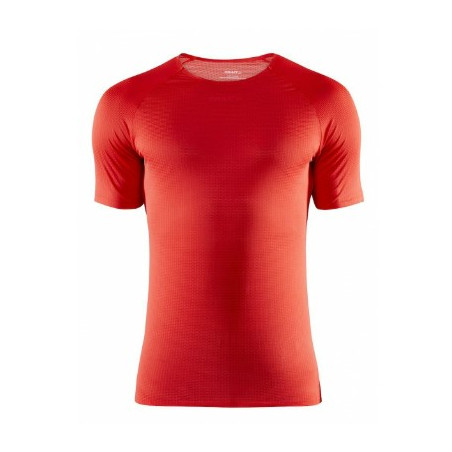 T-Shirt Running CRAFT Homme Pro Dry Nanoweight SS Tee Rouge PE 2020