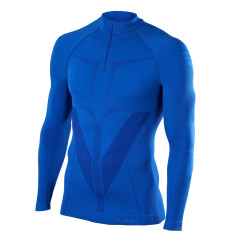 T-Shirt FALKE Homme Manches Longues ZIPSHIRT Bleu AH 2018