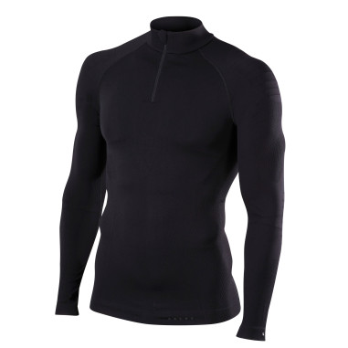 T-Shirt FALKE Homme ZipShirt Longs ML Noir AH 2018