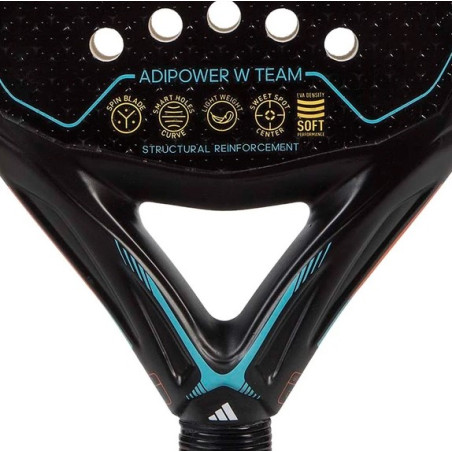 Raquette Padel ADIDAS ADIPOWER WOMAN TEAM Noir / Jaune / Bleu (360 g) 2023