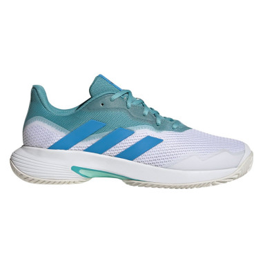 Chaussures ADIDAS Homme COURTJAM Control Toutes Surfaces Blanc / Turquoise AH 20