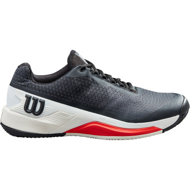 Chaussures WILSON Homme RUSH PRO 4.0 Terre Battue Blanc/Noir/Rouge PE 2022