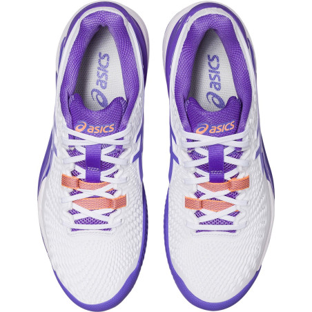 Chaussures ASICS Femme GEL-RESOLUTION 9 Clay Terre Battue Blanc / Violet PE 2023